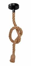PENDENTE CORDA 1MT VINTAGE SISAL RUSTIGO E27 PRETO