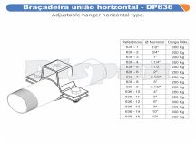 BRACADEIRA UNIAO HORIZONTAL 3/4 - DP636-2 DISPAN