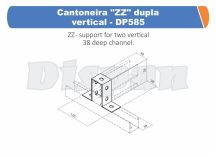 CANTONEIRA ZZ DUPLA VERTICAL 45 X 75 P/ PERFILADO DP585 DISPAN