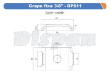 GRAPA FIXA 3/8 - DP611 DISPAN  0.60X0,37 - ALUM.